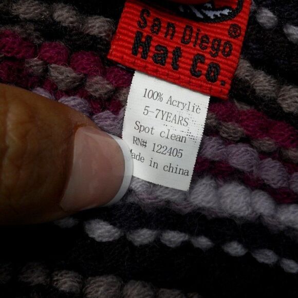 EUC SAN DIEGO HAT CO. Purple 100% Acrylic Girls Knit Scarf with Large Flower - Picture 10 of 10